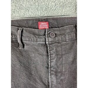 Levis XX Chino Pants Mens 40x30 Brown Plaid Standard Taper Stretch Casual Preppy